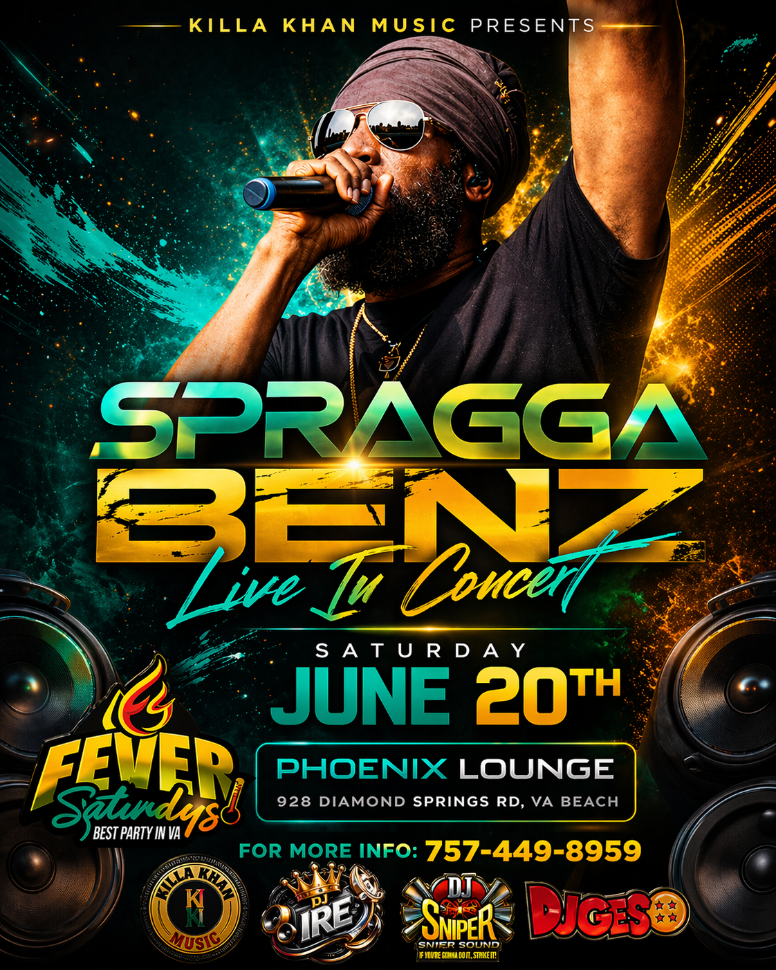 Spragga Benz Live flyer